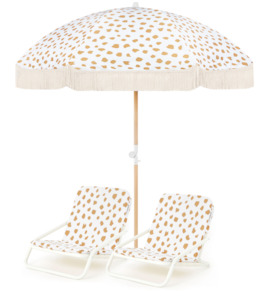All Umbrellas All Styles And Beach Sets: Golden Sands Beach Umbrella & Beach Chair Set