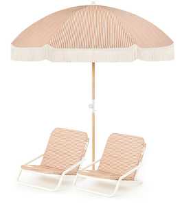 All Umbrellas All Styles And Beach Sets: Summer Deck Beach Umbrella & Beach Chair Set