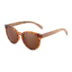 Round: Women's Polarized Wood 50 / 50 Sunglasses