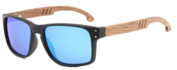 Mens Polarized: Unisex Polarized 50 / 50 Wood Sunglasses