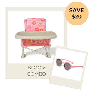 Portable Baby Highchairs 6m 3y: Portable Highchair & Baby Sunglasses Combo | Bloom