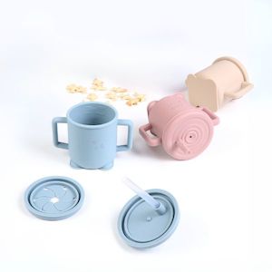 All: Silicone 2-in-1 Snack and Straw Cup