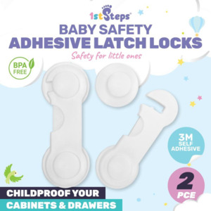 Baby 1: 1st Steps - Baby Safety Adhesive Latch Locks - 2pc