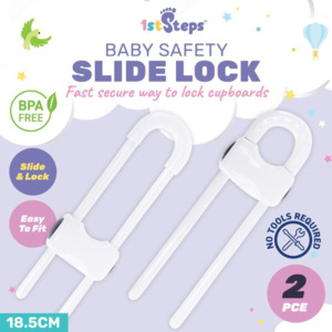 Baby 1: 1st Steps - Baby Safety Slide Lock - 2pc
