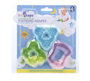 Baby 1: Teether Water Filled Shapes 3pk BPA Free