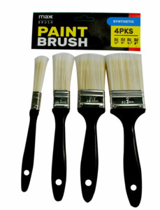 Synthetic Paint Brush 4pk