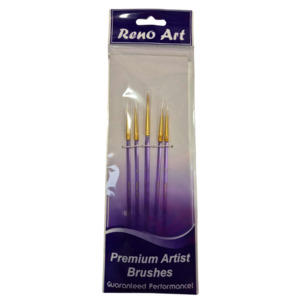 Reno - Small Round Synthetic Paint Brush 5pc Set