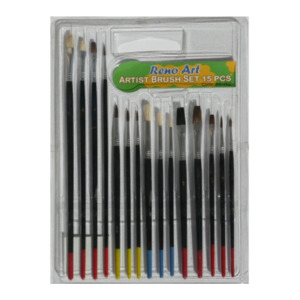 Paint Brushes: Combination Brush Set 15pcs