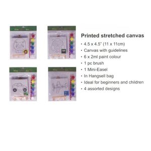 Paint: Mini Canvas DIY Set 11 x 11cm 3pc