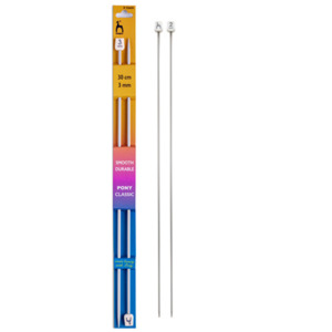 Crochet Knitting: Straight Needles Aluminium 3.5mm 30cm