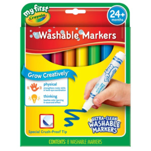 Pencils Markers: Crayola- My First Ultra Round Nib Markers 8pk