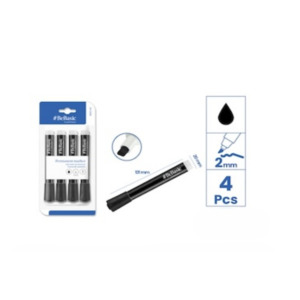 Pencils Markers: Permanent Marker 2mm Black 4pcs
