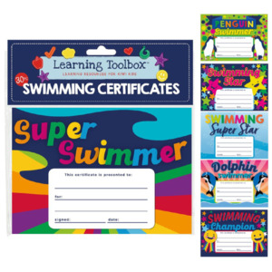Teacher Supplies: Swimming Certificates A5 30pc