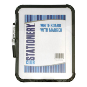 Teacher Supplies: Whiteboard with Marker Pen