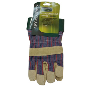 Gardening Tools: McGregors Suede Leather Work Gloves - Small