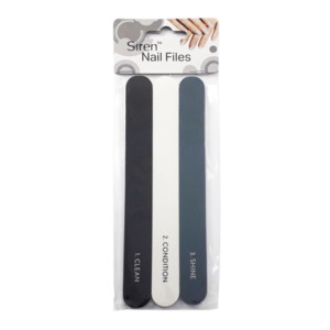 Nail File Clean Condition Shine 3pc