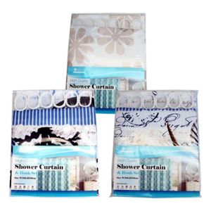 Bathroom: Shower Curtain & Hooks