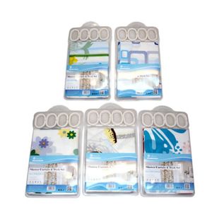 Shower Curtain & Hooks set