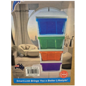 Home Storage: Cabinet 4 Drawer Multi Colour