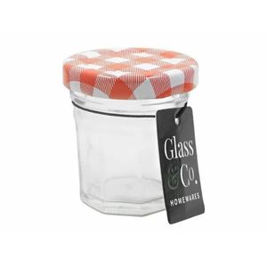 Jars: CLEO Glass Jar Checkered Lid 40ml