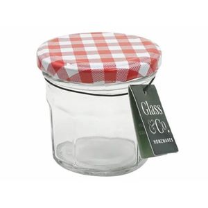 Jars: CLEO Glass Jar Checkered Lid 150ml