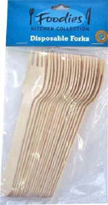 Bamboo Disposable Cutlery Fork 20pc