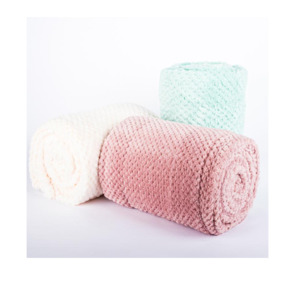 Blankets Linen: Blanket Flannel Jacquard Fleece 180cmx220cm
