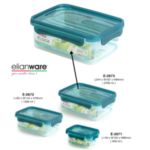 E-Lock Airtight Seal Food Container 2700ml
