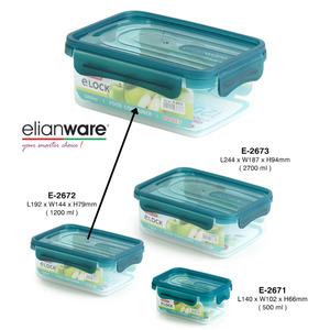 Kitchen Storage: E-Lock Airtight Seal Container 1200ml