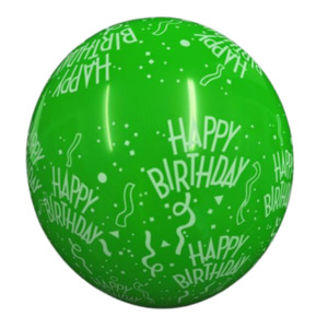 Balloons: Birthday Balloon Green 6pk