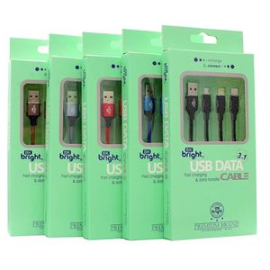 3 IN 1 Charger Cable - Lightning, Micro, Type C