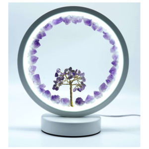 Amethyst LED USB Lamp with Gemstone Tree