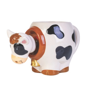 Novelty: Cow 3D Bobble Head Mug