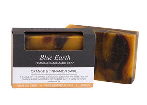 Skincare: Blue EARTH - Orange and Cinnamon Swirl Soap