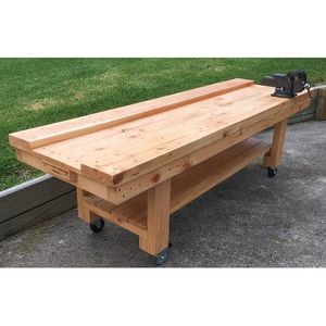 Products: 1.8m Well Top Carpentry Bench with Engineers Vice – Primary School (Macrocarpa)