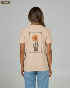 Products: Salty Crew Geo Pelican BF Womens Tee-Peach Fizz - Sunset Surf & Turf
