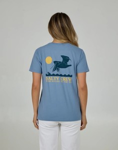 Products: Salty Crew Lunch Time B.F Tee-Dusty Blue - Sunset Surf & Turf