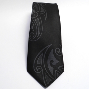 Products: Maori Charcoal Falling Motif Tie - Sunset Surf & Turf