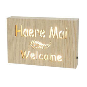 Sunshinz Giftware: Mt Meru -Haere Mai Welcome Block