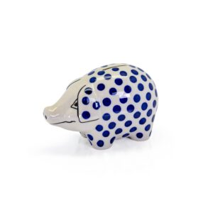 Sunshinz Giftware: Polish Pottery NZ-  Pig Moneybox- Blue/White