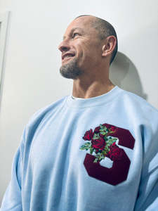 Mens Crew: Collegiate Rose relax Crew