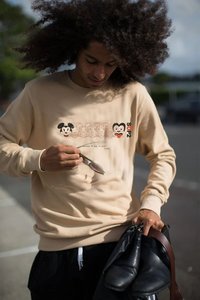 Mens Crew: 'Mickey to Tiki' Crew Sweater -Dick Frizzell X SUP2 Series