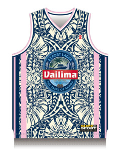 Vailima Pink Tapa Basketball Singlet