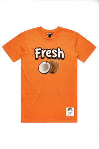 Tees: Fresh Coconut Tee- Texas Orange