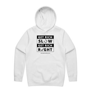 Get Rich Slow Get Rich Right White Hoodie
