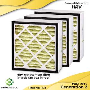Hrv Filters: HRV PHOENIX 3 filter pack (Plastic Box) Compatible Generation 2 F8