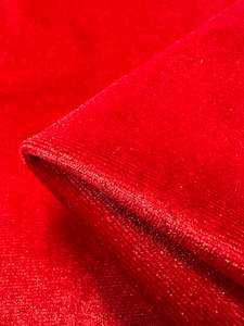 Velour: Stretch Velour - Mars Red - 160cm
