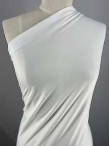 Fabric Interlock: Interlock - White - 150cm