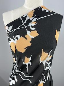 Fabric Textured Chiffon: Textured Chiffon - Cream Blush Silhouette - 150cm