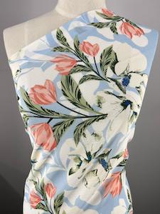 Fabric Textured Chiffon: Textured Chiffon - Flourish - 150cm